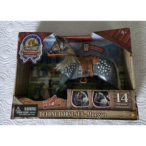 Deluxe Horse Set Morgan Blue Ribbon Champions Realistic Sounds With Accessories